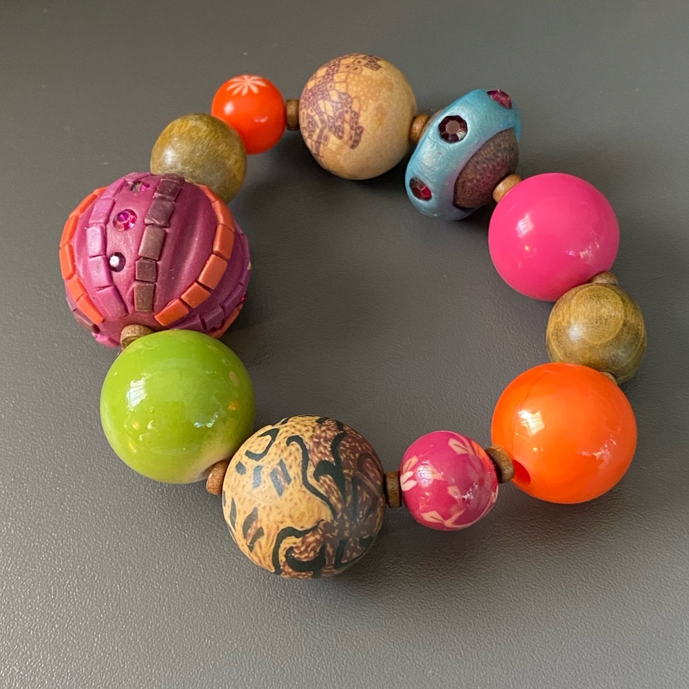 Colorful Beaded Stretch Bracelet